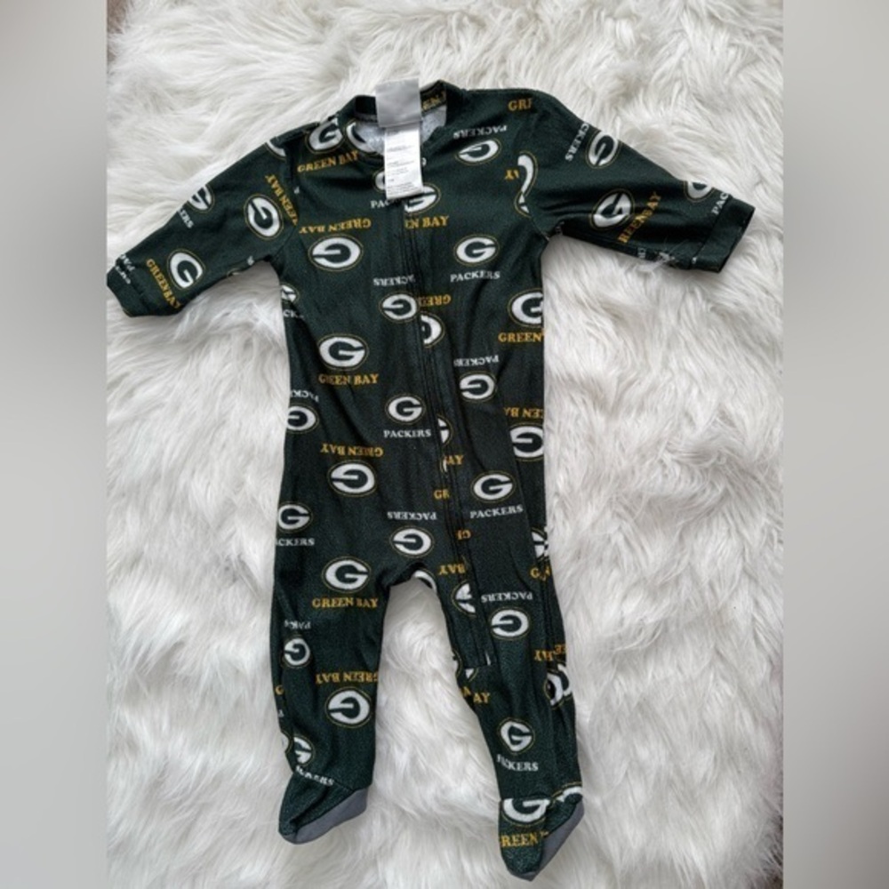 NFL Green Bay Packers Kids Footie Pajamas - Green and Gold